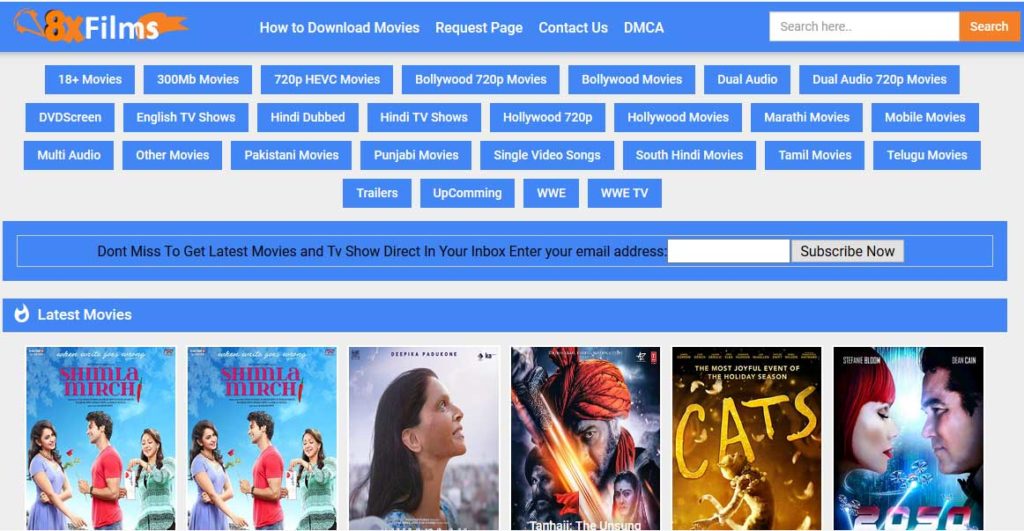 Types Of Movies And Categories Available